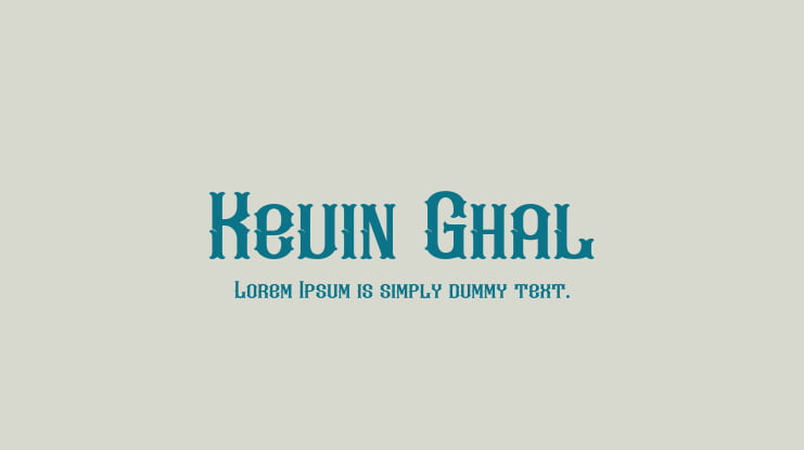 Kevin Ghal Font