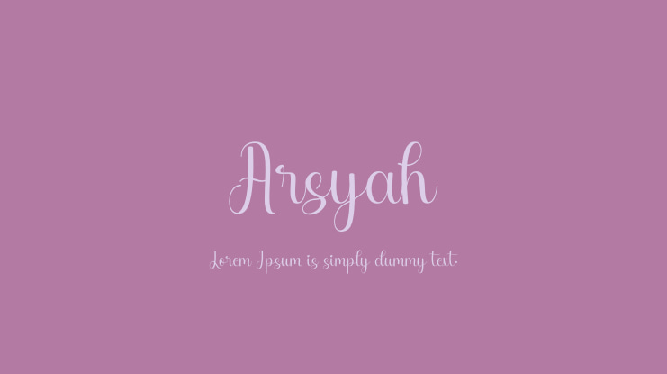 Arsyah Font