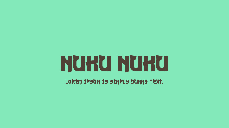 Nuku Nuku Font