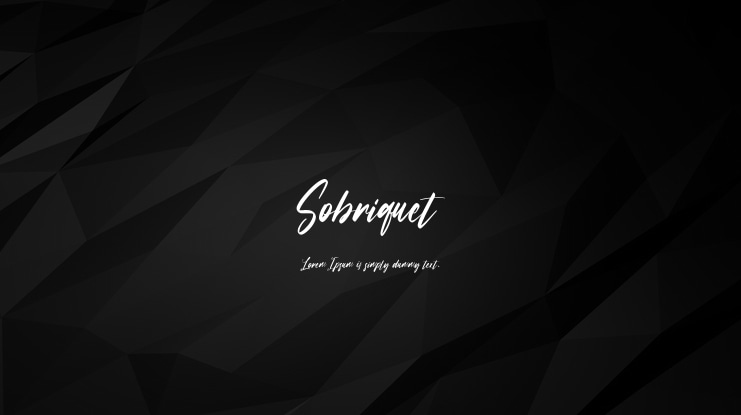 Sobriquet Font