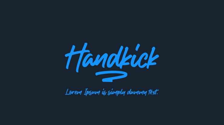 Handkick Font