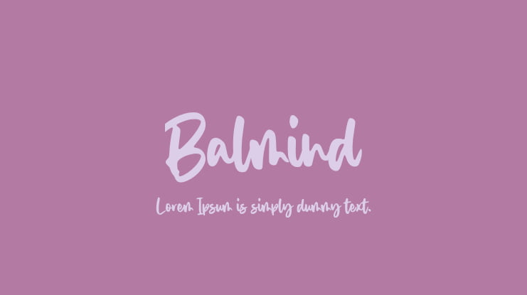Balmind Font
