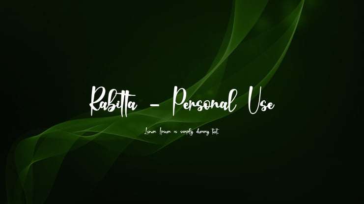 Rabitta - Personal Use Font