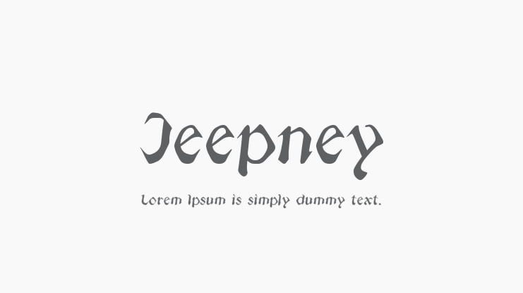 Jeepney Font