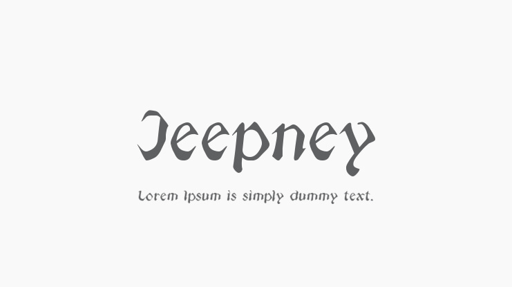 Jeepney Font