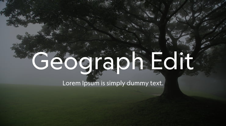 Geograph Edit Font Family