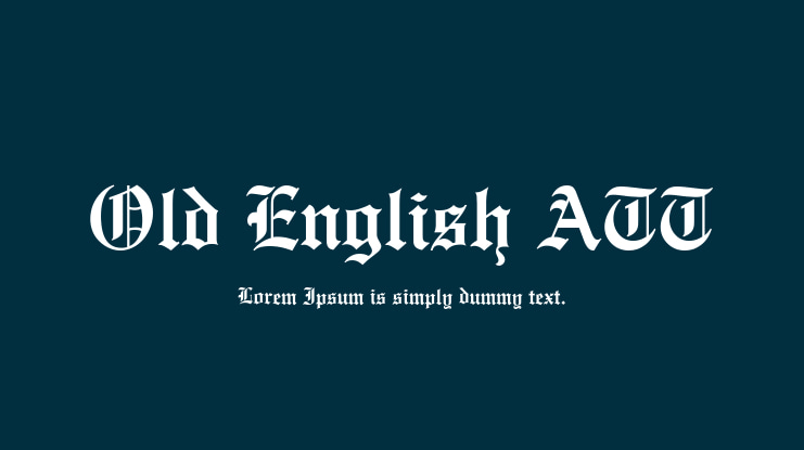 Old English ATT Font