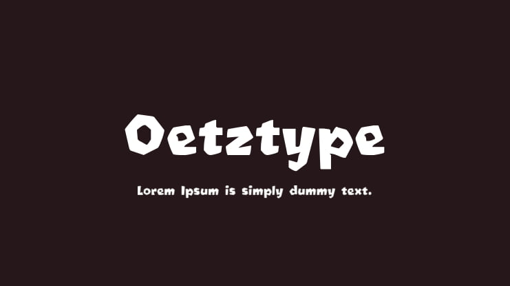 Oetztype Font