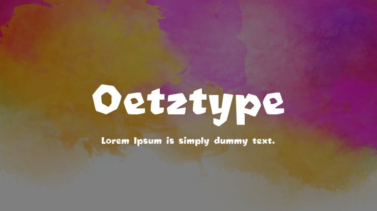 Oetztype Font