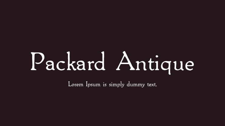 Packard Antique Font