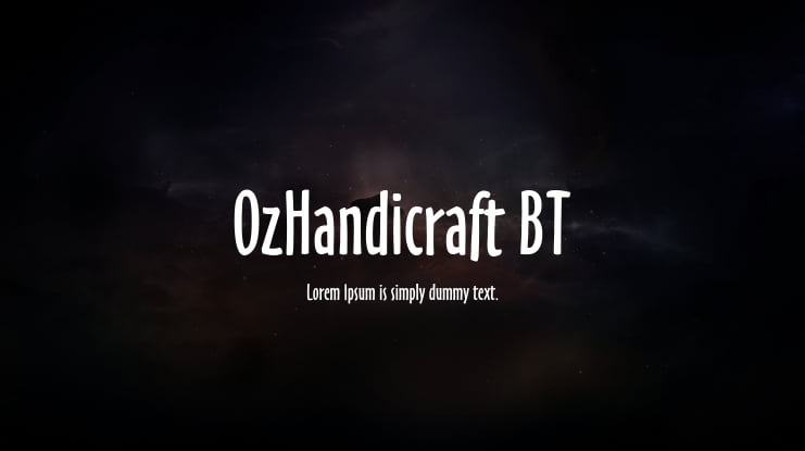 OzHandicraft BT Font
