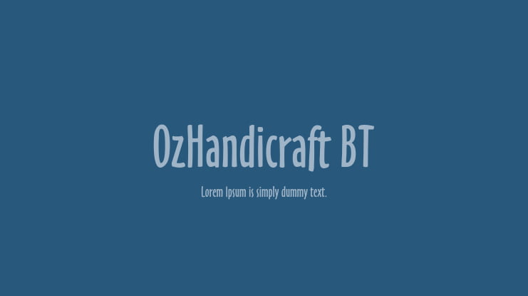 OzHandicraft BT Font