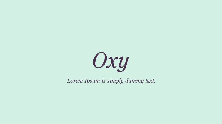 Oxy Font