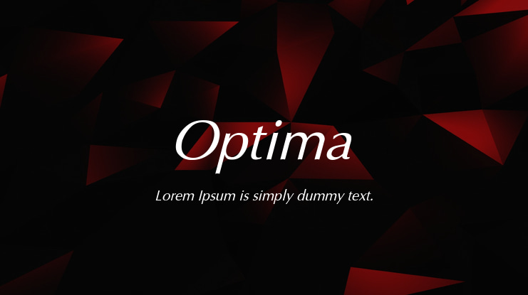 Optima Font