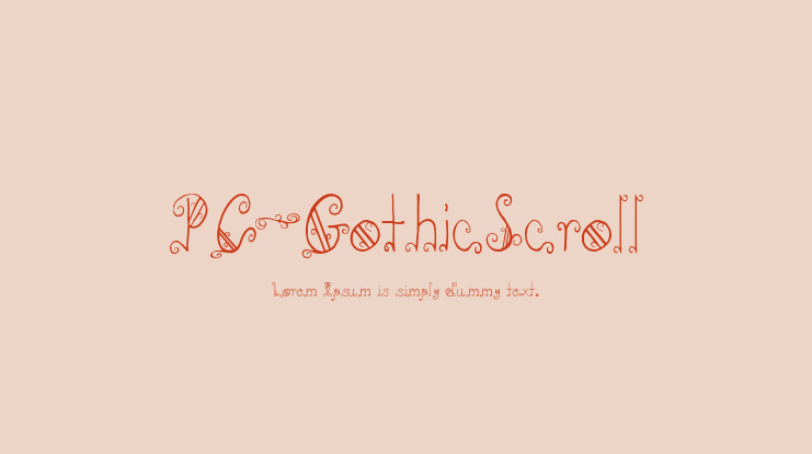 PC-GothicScroll Font