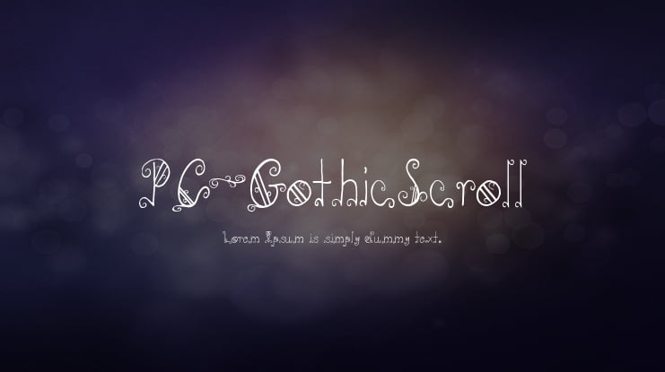 PC-GothicScroll Font