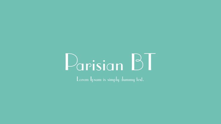 Parisian BT Font