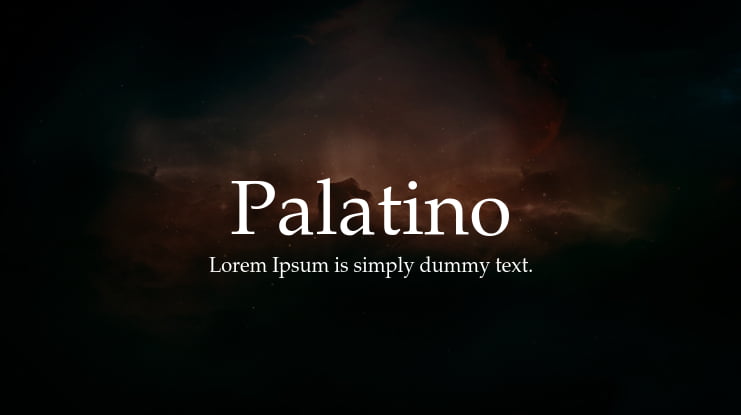 Palatino Font