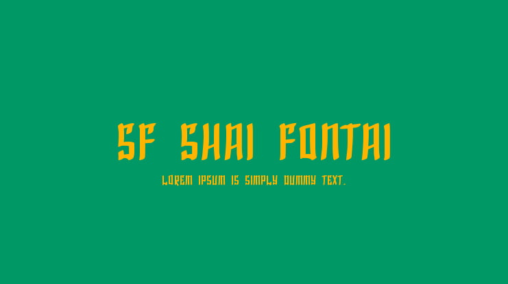 SF Shai Fontai Font Family