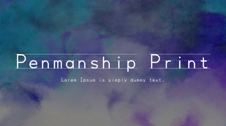 Penmanship Print Font