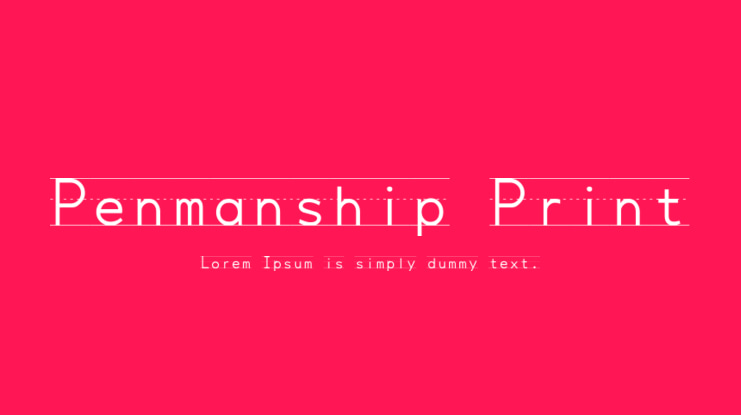 Penmanship Print Font