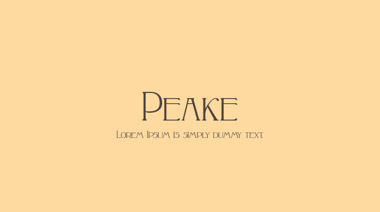 Peake Font