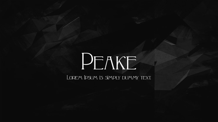 Peake Font
