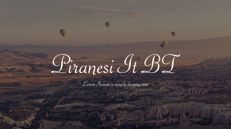 Piranesi It BT Font