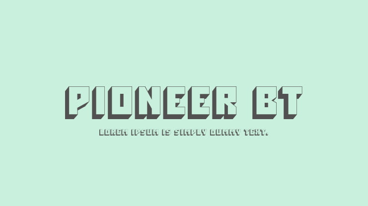 Pioneer BT Font