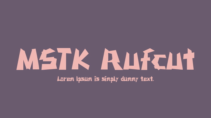 MSTK Rufcut Font