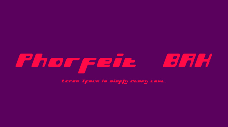 Phorfeit (BRK) Font