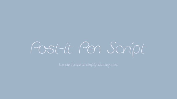 Post-it Pen Script Font
