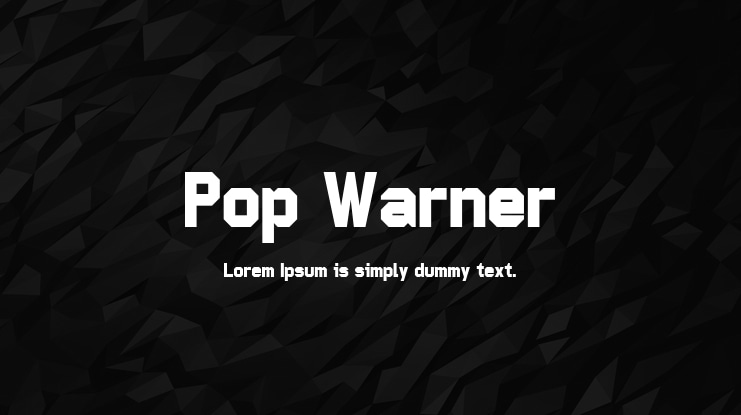 Pop Warner Font
