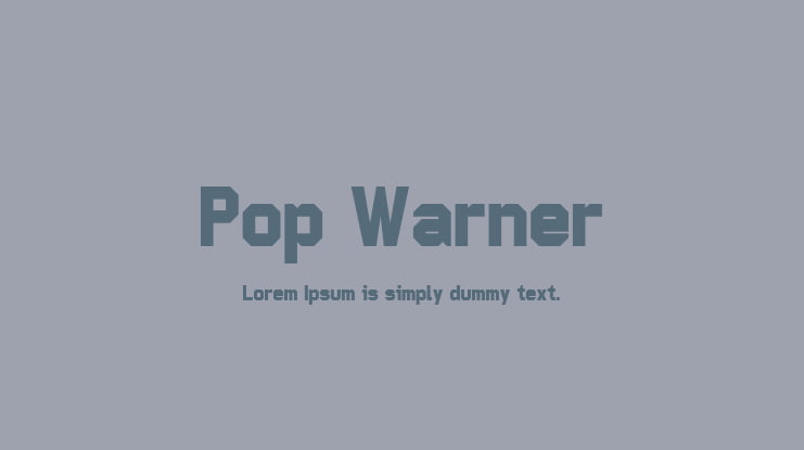 Pop Warner Font