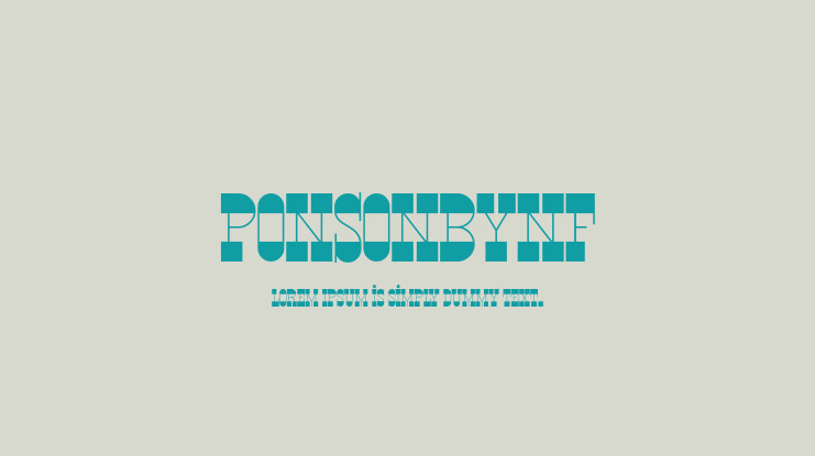 PonsonbyNF Font