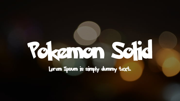 Pokemon Solid Font