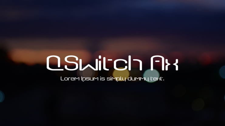 QSwitch Ax Font