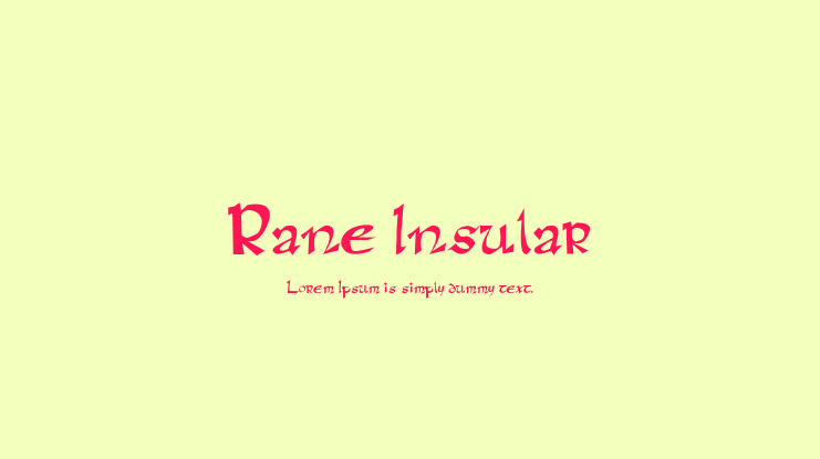 Rane Insular Font