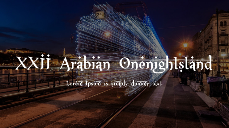 XXII Arabian Onenightstand Font