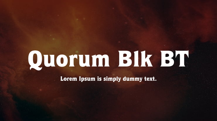 Quorum Blk BT Font