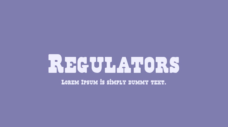 Regulators Font