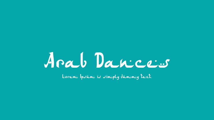 Arab Dances Font