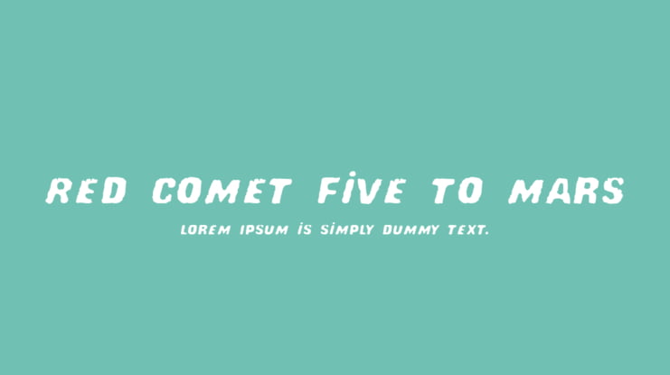 Red Comet Five to Mars Font