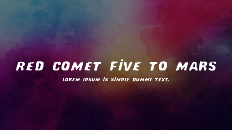 Red Comet Five to Mars Font