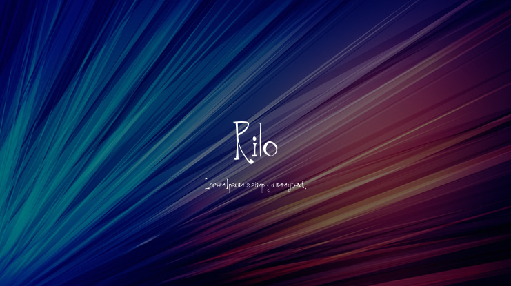 Rilo Font