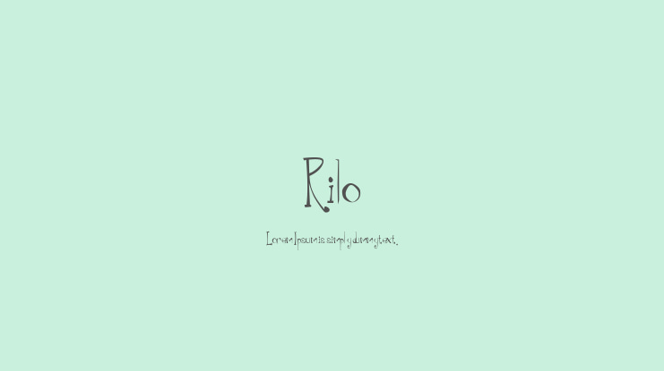 Rilo Font