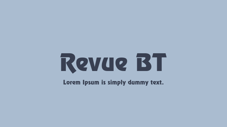 Revue BT Font