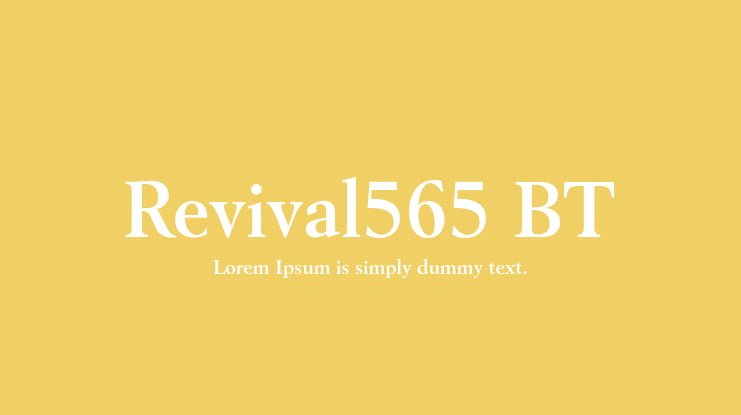 Revival565 BT Font