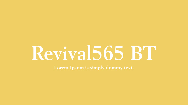 Revival565 BT Font