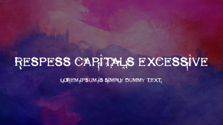 Respess Capitals Excessive Font